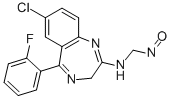 CAS 登录号：59467-62-8， 7-氯-5-(2-氟苯基)-2-(N-亚硝基甲基氨基)-3H-1,4-苯并二氮杂卓