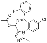 CAS 登录号：59468-84-7， 4-乙酰氧基-8-氯-6-(2-氟苯基)-1-甲基-4H-咪唑并[1,5-a][1,4]苯并二氮杂卓