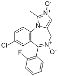 CAS 登录号：59468-87-0， 8-氯-6-(2-氟苯基)-1-甲基-4H-咪唑并[1,5-a][1,4]苯并二氮杂卓 2,5-二氧化物