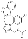 CAS 登录号：59468-88-1， 1-乙酰氧基甲基-8-氯-6-(2-氟苯基)-4H-咪唑并[1,5-alpha][1,4]苯并二氮杂卓 5-氧化物