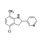CAS 登录号：594820-95-8， 4-氯-7-甲基-2-(3-吡啶基)吲哚啉