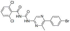 CAS 登录号：59489-59-7， N-(((5-(4-溴苯基)-6-甲基-2-吡嗪基)氨基)羰基)-2,6-二氯苯甲酰胺