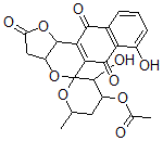 CAS#: 59554-11-9, (5R,3aR,11bR)-4'alpha-Acetyloxy-3',3a,4',5',6',11b-Hexahydro-3'alpha,7-Dihydroxy-6'beta-Methylspiro[5H-Furo[3,2-b]Naphtho[2,3-d]Pyran-5,2'-[2H]Pyran]-2,6,11(3H)-Trione
