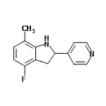 CAS 登录号：595545-08-7， 4-氟-7-甲基-2-(4-吡啶基)吲哚啉