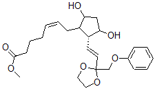 CAS#: 59619-78-2, (Z)-7-[(1R)-3alpha,5alpha-Dihydroxy-2beta-[(E)-2-(2-Phenoxymethyl-1,3-Dioxolan-2-Yl)Ethenyl]Cyclopentan-1alpha-Yl]-5-Heptenoic Acid Methyl Ester