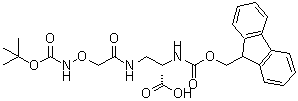 CAS 登录号：600153-12-6， N-[(9H-芴-9-基甲氧基)羰基]-3-({[({[(2-甲基-2-丙基)氧基]羰基}氨基)氧基]乙酰基}氨基)-L-丙氨酸