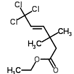 CAS 登录号：60066-83-3， 乙基(E)-6,6,6-三氯-3,3-二甲基-己-4-烯酸酯