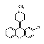 CAS 登录号：60085-78-1， 4-(2-氯-9H-氧杂蒽-9-亚基)-1-甲基哌啶