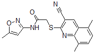 CAS#: 602324-32-3, 2-[(3-Cyano-5,8-Dimethyl-2-Quinolinyl)Thio]-N-(5-Methyl-3-Isoxazolyl)-Acetamide