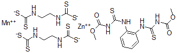 CAS#: 60240-47-3, Manganese(2+) zinc 1,2-ethanediyldicarbamodithioate - dimethyl (1,2-phenylenedicarbamothioyl)biscarbamate 