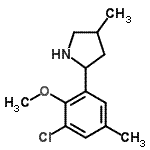 CAS#: 603068-55-9, 2-(3-Chloro-2-methoxy-5-methylphenyl)-4-methylpyrrolidine