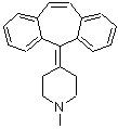 CAS 登录号：6032-06-0， 4-(5H-二苯并[a,d][7]轮烯-5-亚基)-1-甲基哌啶