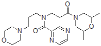 CAS 登录号：6038-71-7， N-[3-(2,6-二甲基吗啉-4-基)-3-氧代-丙基]-N-(3-吗啉-4-基丙基)吡嗪-2-甲酰胺