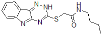 CAS 登录号：603945-96-6， N-丁基-2-(2H-1,2,4-三嗪并[5,6-b]吲哚-3-基硫代)-乙酰胺