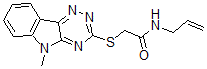 CAS 登录号：603946-06-1， 2-[(5-甲基-5H-1,2,4-三嗪并[5,6-b]吲哚-3-基)硫代]-N-烯丙基-乙酰胺