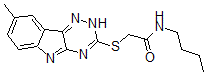CAS#: 603946-29-8, N-Butyl-2-[(8-Methyl-2H-1,2,4-Triazino[5,6-b]Indol-3-Yl)Thio]-Acetamide