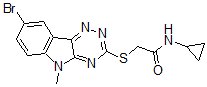 CAS#: 603947-08-6, 2-[(8-Bromo-5-Methyl-5H-1,2,4-Triazino[5,6-b]Indol-3-Yl)Thio]-N-Cyclopropyl-Acetamide