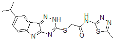 CAS#: 603947-35-9, 2-[[8-(Isopropyl)-2H-1,2,4-Triazino[5,6-b]Indol-3-Yl]Thio]-N-(5-Methyl-1,3,4-Thiadiazol-2-Yl)-Acetamide