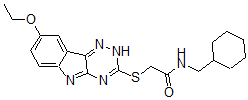 CAS#: 603947-69-9, N-(Cyclohexylmethyl)-2-[(8-Ethoxy-2H-1,2,4-Triazino[5,6-b]Indol-3-Yl)Thio]-Acetamide