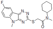 CAS 登录号：603948-14-7， N-环己基-2-[(8-氟-5-甲基-5H-1,2,4-三嗪并[5,6-b]吲哚-3-基)硫代]-N-甲基-乙酰胺
