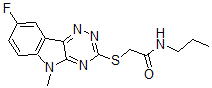 CAS 登录号：603948-20-5， 2-[(8-氟-5-甲基-5H-1,2,4-三嗪并[5,6-b]吲哚-3-基)硫代]-N-丙基-乙酰胺
