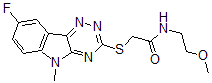 CAS#: 603948-21-6, 2-[(8-Fluoro-5-Methyl-5H-1,2,4-Triazino[5,6-b]Indol-3-Yl)Thio]-N-(2-Methoxyethyl)-Acetamide