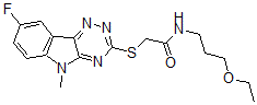 CAS#: 603948-22-7, N-(3-Ethoxypropyl)-2-[(8-Fluoro-5-Methyl-5H-1,2,4-Triazino[5,6-b]Indol-3-Yl)Thio]-Acetamide