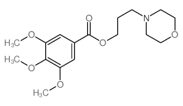 CAS 登录号：60439-46-5， 3-吗啉基丙基 3,4,5-三甲氧基苯甲酸酯