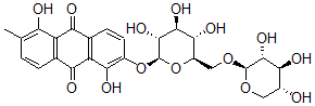 CAS#: 60450-21-7, Morindone-6-O-beta-D-Primeveroside