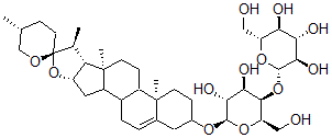 CAS#: 60454-77-5, [(25R)-Spirost-5-En-3beta-Yl]4-O-beta-D-Glucopyranosyl-beta-D-Galactopyranoside