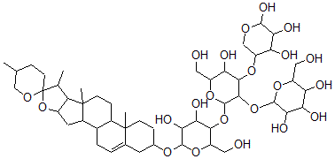 CAS#: 60454-80-0, [(25R)-Spirost-5-En-3beta-Yl]4-O-(2-O-D-Glucopyranosyl-3-O-D-Xylopyranosyl-D-Glucopyranosyl)-D-Galactopyranoside