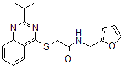 CAS 登录号：604794-51-6， N-(呋喃-2-基甲基)-2-[[2-(异丙基)-4-喹唑啉基]硫代]-乙酰胺