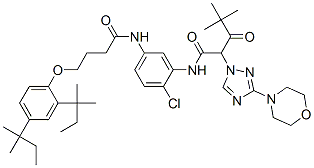CAS#: 60520-30-1, N-[5-[[4-[2,4-Bis(Tert-Pentyl)Phenoxy]Butyryl]Amino]-2-Chlorophenyl]-alpha-Pivaloyl-3-Morpholino-1H-1,2,4-Triazole-1-Acetamide