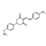 CAS#: 6053-67-4, 5-(4-Methoxyphenyl)-2-{[(4-Methylphenyl)Amino]Methylene}-1,3-Cyclohexanedione