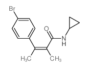 CAS 登录号：60548-45-0， (Z)-4-溴-N-环丙基-alpha,beta-二甲基肉桂酰胺