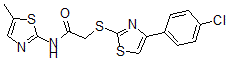 CAS#: 606089-15-0, 2-[[4-(4-Chlorophenyl)-Thiazol-2-Yl]Thio]-N-(5-Methyl-Thiazol-2-Yl)-Acetamide