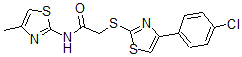 CAS#: 606089-20-7, 2-[[4-(4-Chlorophenyl)-Thiazol-2-Yl]Thio]-N-(4-Methyl-Thiazol-2-Yl)-Acetamide