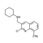 CAS 登录号：606095-54-9， N-[(2-氯-8-甲基-3-喹啉基)甲基]环己胺