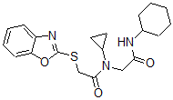 CAS#: 606098-44-6, 2-(2-Benzoxazolylthio)-N-[2-(Cyclohexylamino)-2-Oxoethyl]-N-Cyclopropyl-Acetamide