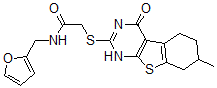 CAS 登录号：606106-87-0， N-(呋喃-2-基甲基)-2-[(1,4,5,6,7,8-六氢-7-甲基-4-氧代[1]苯并噻吩并[2,3-d]嘧啶-2-基)硫代]-乙酰胺