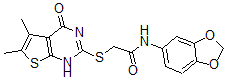CAS 登录号：606108-03-6， N-1,3-苯并二氧戊环-5-基-2-[(1,4-二氢-5,6-二甲基-4-氧代噻吩并[2,3-d]嘧啶-2-基)硫代]-乙酰胺