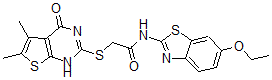 CAS#: 606108-42-3, 2-[(1,4-Dihydro-5,6-Dimethyl-4-Oxothieno[2,3-d]Pyrimidin-2-Yl)Thio]-N-(6-Ethoxy-2-Benzothiazolyl)-Acetamide