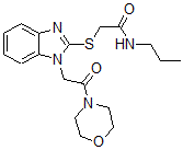 CAS 登录号：606110-82-1， 2-[[1-[2-(4-吗啉基)-2-氧代乙基]-1H-苯并[d]咪唑-2-基]硫代]-N-丙基-乙酰胺