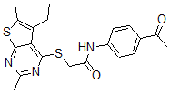 CAS#: 606113-54-6, N-(4-Acetylphenyl)-2-[(5-Ethyl-2,6-Dimethylthieno[2,3-d]Pyrimidin-4-Yl)Thio]-Acetamide