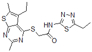 CAS#: 606113-58-0, 2-[(5-Ethyl-2,6-Dimethylthieno[2,3-d]Pyrimidin-4-Yl)Thio]-N-(5-Ethyl-1,3,4-Thiadiazol-2-Yl)-Acetamide