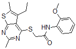 CAS 登录号：606113-61-5， 2-[(5-乙基-2,6-二甲基噻吩并[2,3-d]嘧啶-4-基)硫代]-N-(2-甲氧基苯基)-乙酰胺