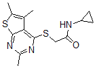 CAS 登录号：606113-67-1， N-环丙基-2-[(2,5,6-三甲基噻吩并[2,3-d]嘧啶-4-基)硫代]-乙酰胺