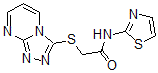 CAS 登录号：606121-67-9， N-噻唑-2-基-2-(1,2,4-三唑并[4,3-a]嘧啶-3-基硫代)-乙酰胺
