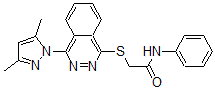 CAS#: 606122-22-9, 2-[[4-(3,5-Dimethyl-1H-Pyrazol-1-Yl)-1-Phthalazinyl]Thio]-N-Phenyl-Acetamide