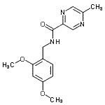 CAS#: 606132-21-2, N-(2,4-Dimethoxybenzyl)-5-methyl-2-pyrazinecarboxamide